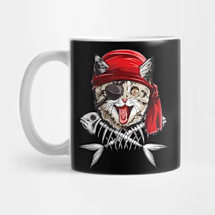 Cat Pirate Boys Jolly Roger Flag Skull And Crossbones Mug